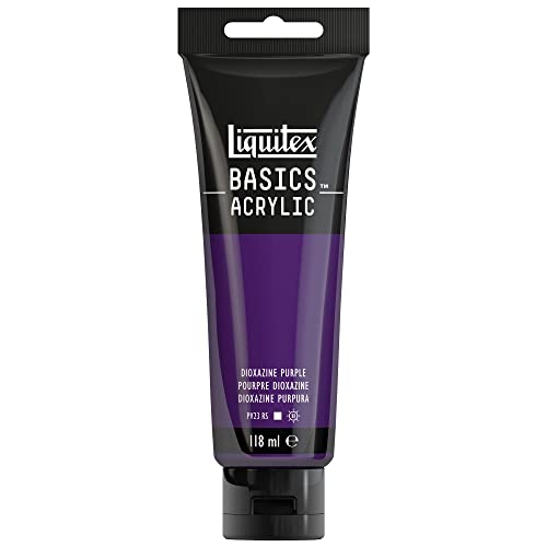 Liquitex 8870019 Basics - Acrylfarbe, monopigmentierte Künstlerpigmente, lichtecht, mittlere Viskosität, Archivqualität, seidenglänzender Finish, 118ml Tube - Dioxazinpurpur, Acrylfarbe - 118ml Tube Liquitex 8870019 Basics - Acrylfarbe, monopigmentierte Künstlerpigmente, lichtecht, mittlere Viskosität, Archivqualität, seidenglänzender Finish, 118ml Tube - Dioxazinpurpur, Acrylfarbe - 118ml Tube von Liquitex
