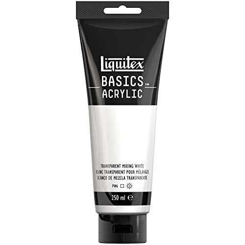 Liquitex 88700243 Basics - Acrylfarbe, monopigmentierte Künstlerpigmente, lichtecht, mittlere Viskosität, Archivqualität, seidenglänzender Finish, 250ml Tube - Mischweiß Transparent Liquitex 88700243 Basics - Acrylfarbe, monopigmentierte Künstlerpigmente, lichtecht, mittlere Viskosität, Archivqualität, seidenglänzender Finish, 250ml Tube - Mischweiß Transparent von Liquitex