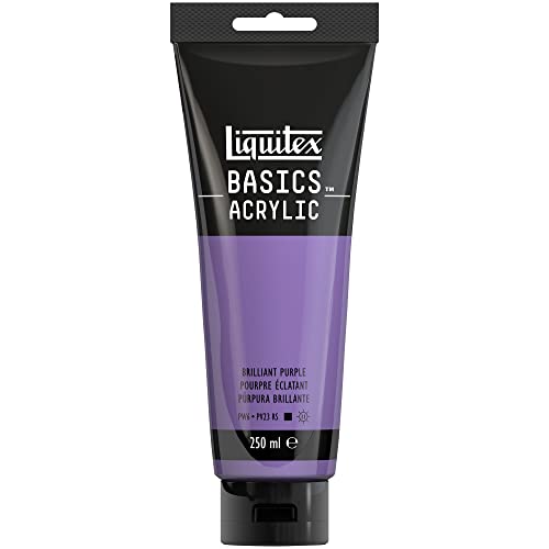 Liquitex 88700246 Basics - Acrylfarbe, monopigmentierte Künstlerpigmente, lichtecht, mittlere Viskosität, Archivqualität, seidenglänzender Finish, 250ml Tube - Brillantlila Liquitex 88700246 Basics - Acrylfarbe, monopigmentierte Künstlerpigmente, lichtecht, mittlere Viskosität, Archivqualität, seidenglänzender Finish, 250ml Tube - Brillantlila von Liquitex