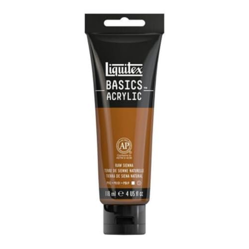 Liquitex 8870027 Basics - Acrylfarbe, monopigmentierte Künstlerpigmente, lichtecht, mittlere Viskosität, Archivqualität, seidenglänzender Finish, 118ml Tube - Siena Natur Liquitex 8870027 Basics - Acrylfarbe, monopigmentierte Künstlerpigmente, lichtecht, mittlere Viskosität, Archivqualität, seidenglänzender Finish, 118ml Tube - Siena Natur von Liquitex