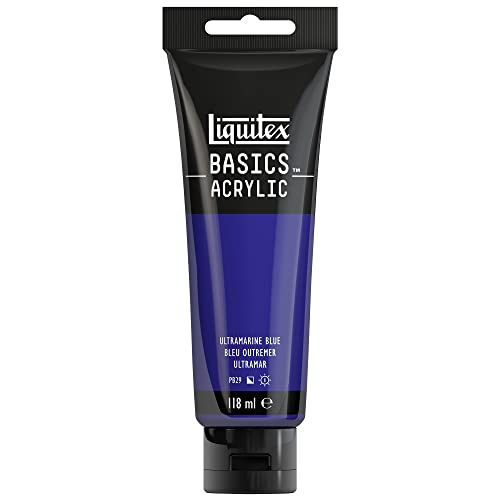 Liquitex 8870030 Basics Acrylfarbe Ultramarinblau – 118ml Tube, lichtecht, mittlere Viskosität, seidenglänzend, monopigmentiert, Archivqualität Liquitex 8870030 Basics Acrylfarbe Ultramarinblau – 118ml Tube, lichtecht, mittlere Viskosität, seidenglänzend, monopigmentiert, Archivqualität von Liquitex
