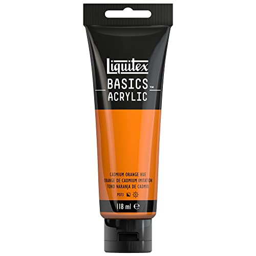 Liquitex 8870037 Basics Acrylfarbe Kadmiumorange Farbton – 118ml Tube, lichtecht, mittlere Viskosität, seidenglänzend, monopigmentiert, Archivqualität Liquitex 8870037 Basics Acrylfarbe Kadmiumorange Farbton – 118ml Tube, lichtecht, mittlere Viskosität, seidenglänzend, monopigmentiert, Archivqualität von Liquitex