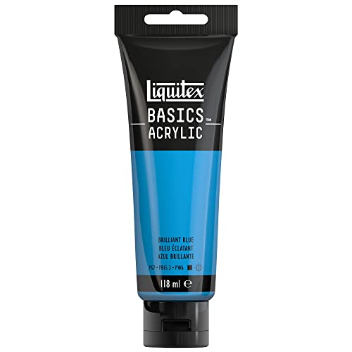Liquitex 8870065 Basics Acrylfarbe Brillantblau – 118ml Tube, lichtecht, mittlere Viskosität, seidenglänzend, monopigmentiert, Archivqualität Liquitex 8870065 Basics Acrylfarbe Brillantblau – 118ml Tube, lichtecht, mittlere Viskosität, seidenglänzend, monopigmentiert, Archivqualität von Liquitex