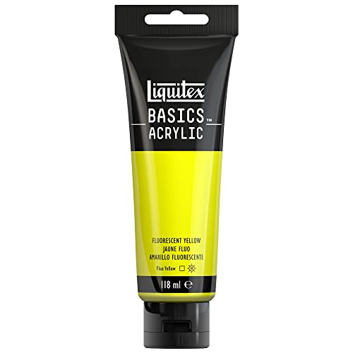 Liquitex 8870073 Basics Acrylfarbe Gelb Fluo – 118ml Tube, lichtecht, mittlere Viskosität, seidenglänzend, monopigmentiert, Archivqualität Liquitex 8870073 Basics Acrylfarbe Gelb Fluo – 118ml Tube, lichtecht, mittlere Viskosität, seidenglänzend, monopigmentiert, Archivqualität von Liquitex