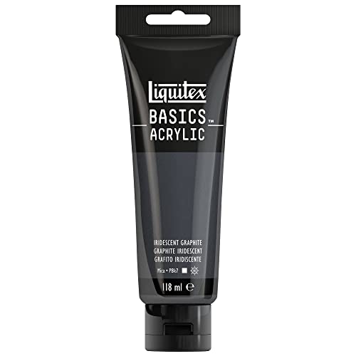 Liquitex 8870076 Basics Acrylfarbe Irisierendes Graphit – 118ml Tube, lichtecht, mittlere Viskosität, seidenglänzend, monopigmentiert, Archivqualität von Liquitex