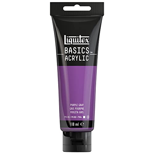 Liquitex 8870080 Basics Acrylfarbe Lilagrau – 118ml Tube, lichtecht, mittlere Viskosität, seidenglänzend, monopigmentiert, Archivqualität von Liquitex