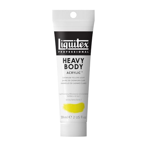 Liquitex 8870120 Professional Heavy Body Acrylfarbe in Künstlerqualität mit ausgezeichneter Lichtechtheit in buttriger Konsistenz, 59ml Tube - Kadmiumgelb hell von Liquitex