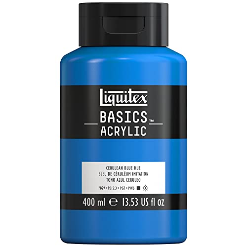 Liquitex 8870326 Basics - Acrylfarbe, monopigmentierte Künstlerpigmente, lichtecht, mittlere Viskosität, Archivqualität, seidenglänzender Finish, 400ml Flasche - Cölinblau Farbton Liquitex 8870326 Basics - Acrylfarbe, monopigmentierte Künstlerpigmente, lichtecht, mittlere Viskosität, Archivqualität, seidenglänzender Finish, 400ml Flasche - Cölinblau Farbton von Liquitex