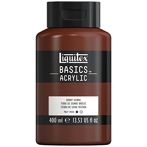 Liquitex 8870332 Basics - Acrylfarbe, monopigmentierte Künstlerpigmente, lichtecht, mittlere Viskosität, Archivqualität, seidenglänzender Finish, 400ml Flasche - Siena gebrannt Liquitex 8870332 Basics - Acrylfarbe, monopigmentierte Künstlerpigmente, lichtecht, mittlere Viskosität, Archivqualität, seidenglänzender Finish, 400ml Flasche - Siena gebrannt von Liquitex