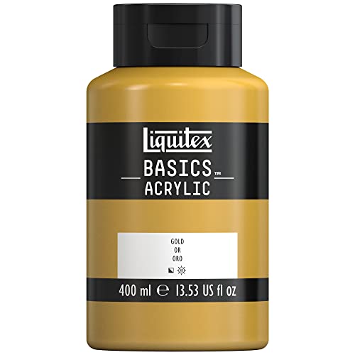 Liquitex 8870342 Basics - Acrylfarbe, monopigmentierte Künstlerpigmente, lichtecht, mittlere Viskosität, Archivqualität, seidenglänzender Finish, 400ml Flasche - Gold Liquitex 8870342 Basics - Acrylfarbe, monopigmentierte Künstlerpigmente, lichtecht, mittlere Viskosität, Archivqualität, seidenglänzender Finish, 400ml Flasche - Gold von Liquitex