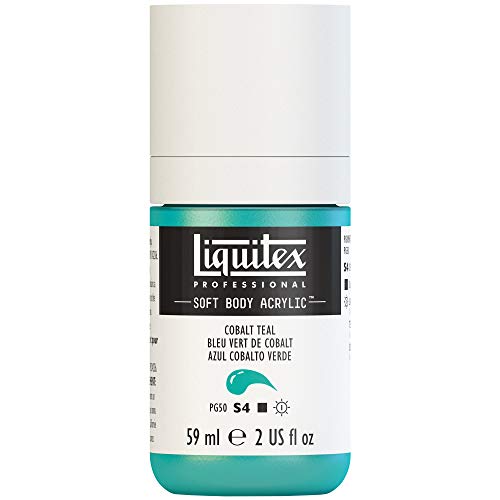 Liquitex 8870347 Professional Acrylfarbe Soft Body - Künstlerfarbe in cremiger deckender Konsistenz, hohe Pigmentierung, lichtecht & alterungsbeständig, 59ml Flasche - Kobaltblaugrün von Liquitex