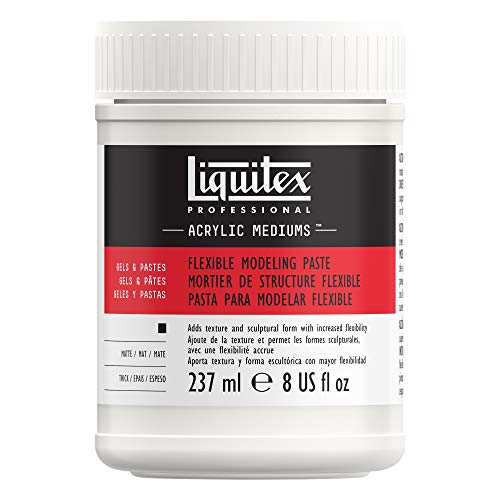Liquitex 8908 Professional flexible Struktur- und Modellierpaste für Acrylfarben, wasserfest, Archivqualität, nicht vergilbend - 237ml Topf, Weiß, matt von Liquitex