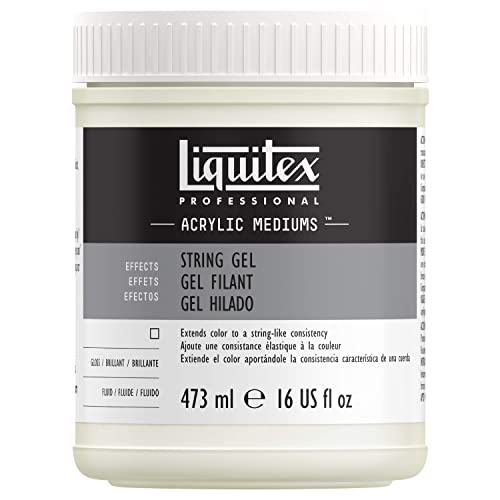 Liquitex 9116 Professional Anti-Abriss Gel - String Gel für Acrylfarben,honigartige Konsistenz, verbessert die Transparenz und Farbtiefe der Acrylfarbe - 473ml Topf von Liquitex