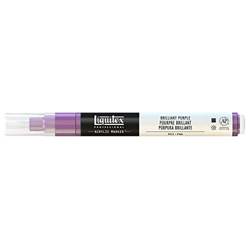 Liquitex 4620590 Professional Paint Marker, Acrylmarker mit hochpigmentierte Acrylfarbe auf Wasserbasis für den Innenbereich & Außenbereich, feine Spitze - Brillantlila von Liquitex