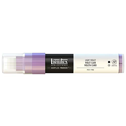 Liquitex 4610790 Professional Paint Marker, Acrylmarker mit hochpigmentierte Acrylfarbe auf Wasserbasis für den Innenbereich & Außenbereich, breite Spitze - Hellviolett von Liquitex