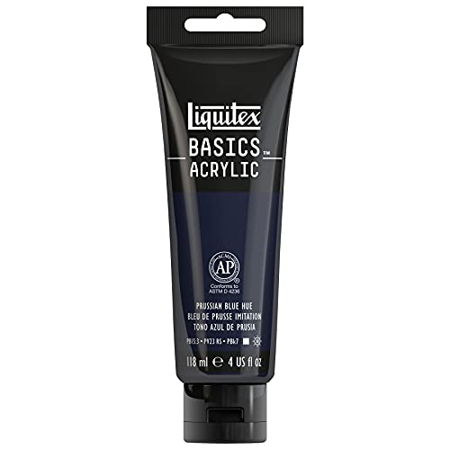 Liquitex Basics 1046320 monopigmentierte Acrylfarbe, Künstlerpigmente, lichtecht, mittlere Viskosität, Achivqualität, seidenglänzender Finish, 118ml Tube, preussischblau farbton Liquitex Basics 1046320 monopigmentierte Acrylfarbe, Künstlerpigmente, lichtecht, mittlere Viskosität, Achivqualität, seidenglänzender Finish, 118ml Tube, preussischblau farbton von Liquitex