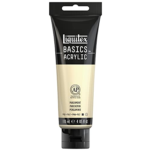 Liquitex Basics 1046436 monopigmentierte Acrylfarbe, Künstlerpigmente, lichtecht, mittlere Viskosität, Achivqualität, seidenglänzender Finish, 118ml Tube, pergament Liquitex Basics 1046436 monopigmentierte Acrylfarbe, Künstlerpigmente, lichtecht, mittlere Viskosität, Achivqualität, seidenglänzender Finish, 118ml Tube, pergament von Liquitex