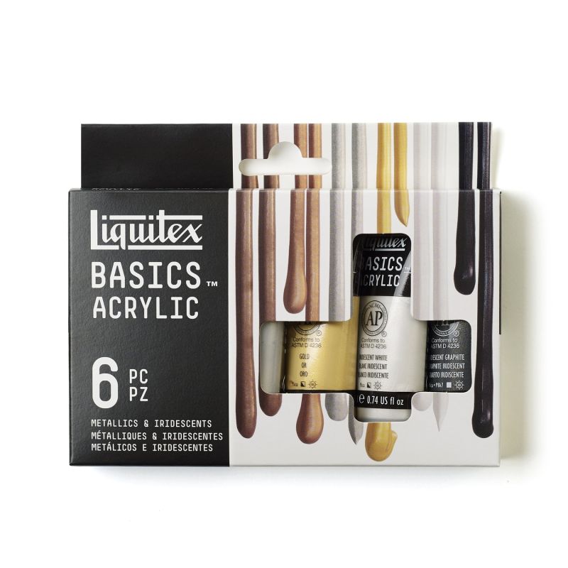 Basics Acrylfarben Set Metallic 6x22ml Basics Acrylfarben Set Metallic 6x22ml von Liquitex