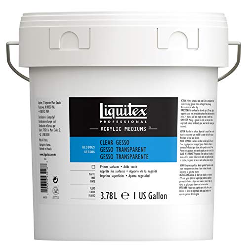 Liquitex Basics Matt Acrylfarbe, Klares Gesso Acryl 3,78L-Transparent, 3.78 Liter, 3780 von Liquitex