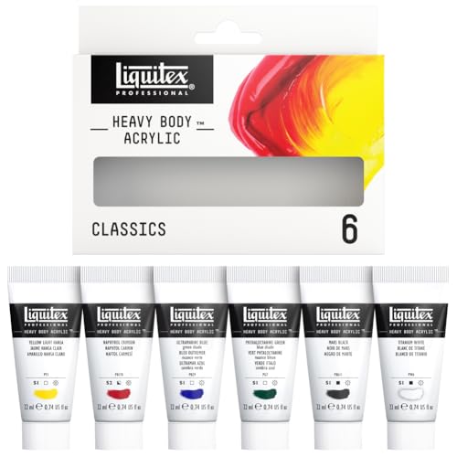 Liquitex Heavy Body Acrylfarbe, Farben Set 6 x 22ml von Liquitex