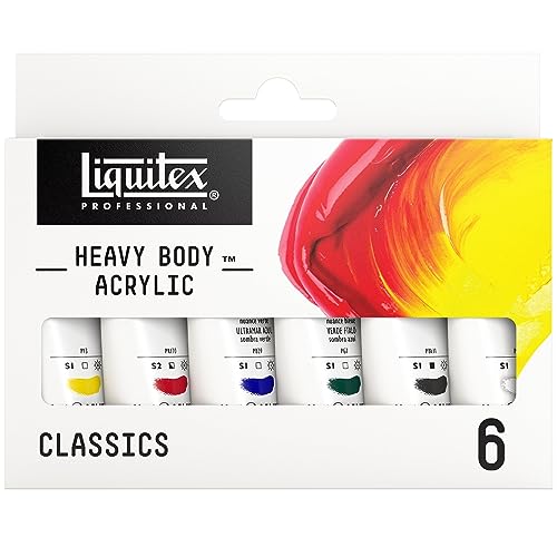 Liquitex Heavy Body Acrylfarbe, Farben Set 6 x 22ml von Liquitex