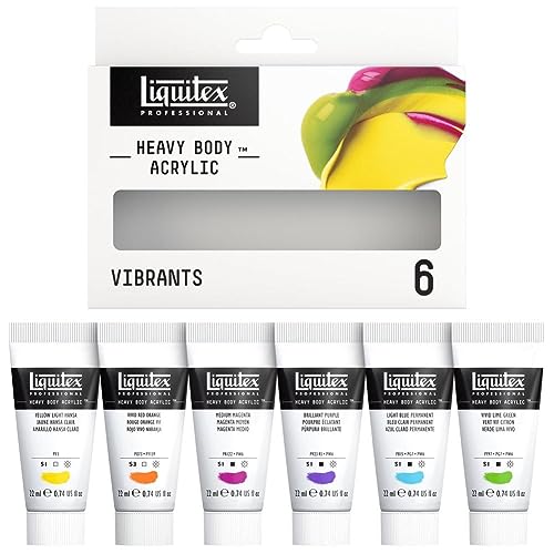 Liquitex Heavy Body Acrylfarbe Lebendige Farben Set 6 x 22ml von Liquitex