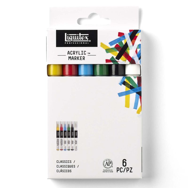 Paint Acryl Marker Set fein 6 Stück von Liquitex