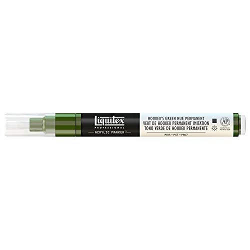 Liquitex 4620224 Professional Paint Marker, Acrylmarker mit hochpigmentierte Acrylfarbe auf Wasserbasis für den Innenbereich & Außenbereich, feine Spitze - Hookers Grün permanent Farbton von Liquitex