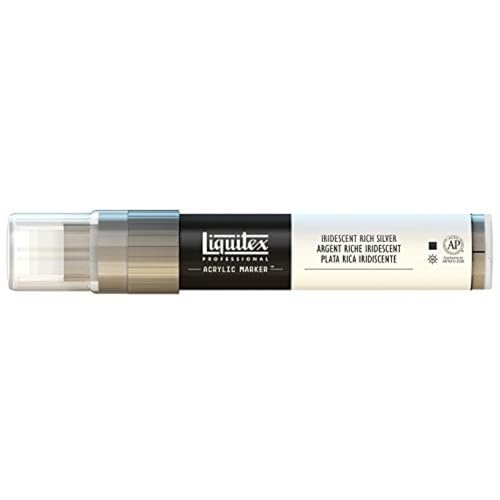 Liquitex 4610239 Professional Paint Marker, Acrylmarker mit hochpigmentierte Acrylfarbe auf Wasserbasis für den Innenbereich & Außenbereich, breite Spitze - Irisierendes Reich Silber Liquitex 4610239 Professional Paint Marker, Acrylmarker mit hochpigmentierte Acrylfarbe auf Wasserbasis für den Innenbereich & Außenbereich, breite Spitze - Irisierendes Reich Silber von Liquitex