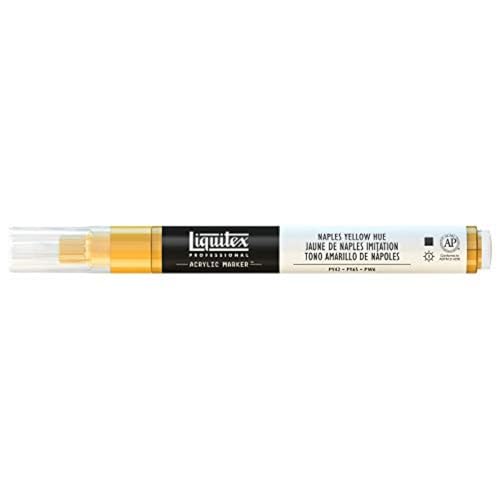 Liquitex 4620601 Professional Paint Marker, Acrylmarker mit hochpigmentierte Acrylfarbe auf Wasserbasis für den Innenbereich & Außenbereich, feine Spitze - Neapelgelb Farbton von Liquitex