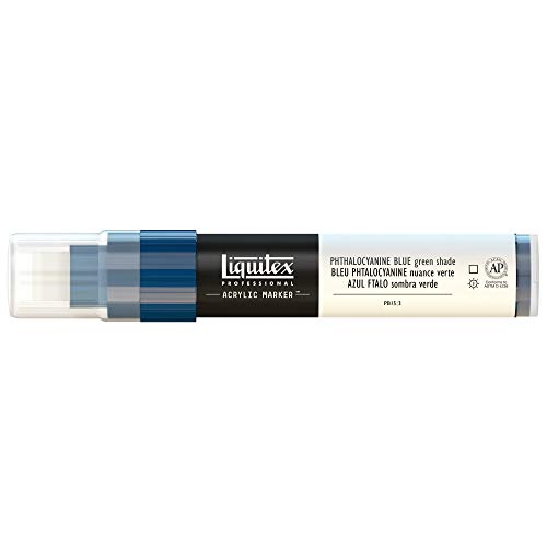 Liquitex Professional Paint Acryl - Marker Acrylfarbe, Phthaloblau Grünton, Acrylmarker 8-15 mm Spitze von Liquitex