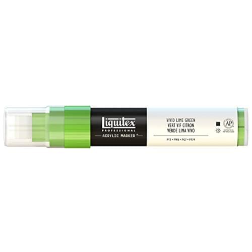 Liquitex 4610740 Professional Paint Marker, Acrylmarker mit hochpigmentierte Acrylfarbe auf Wasserbasis für den Innenbereich & Außenbereich, breite Spitze - Zitronengrün feurig von Liquitex