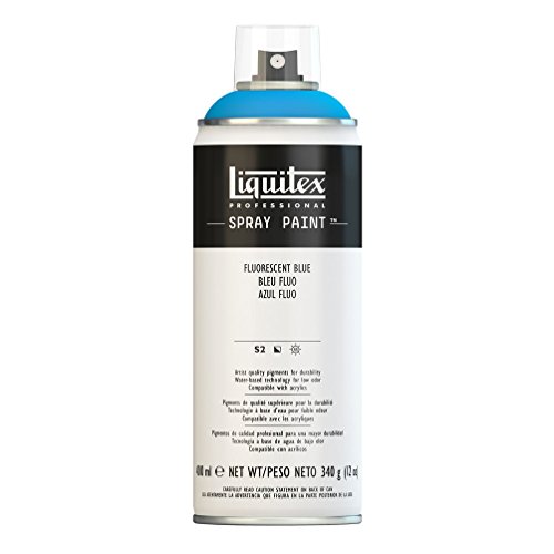 Liquitex Professional Spray Paint, Acrylfarbe, Blau-fluoreszierend, 400 ml (1er Pack), 400 von Liquitex
