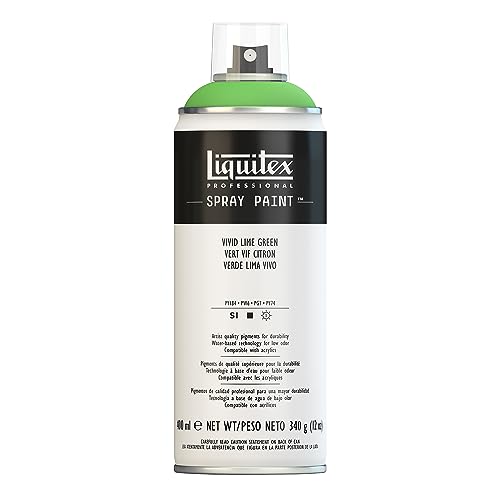 Liquitex 4450740 Professional Acryl Spraydose 400ml – Zitronengrün feurig – Lichtecht, frostbeständig, mattes Finish, für Innen- & Außenbereich von Liquitex