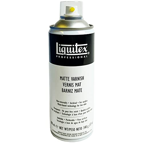 Liquitex Professional Spray Paint - Acrylfarbe, Farbspray auf Wasserbasis, lichtecht, 400 ml - Firnis - matt von Liquitex