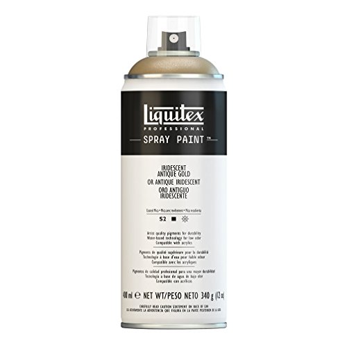 Liquitex Professional Spray Paint - Acrylfarbe, Farbspray auf Wasserbasis, lichtecht, 400 ml - Irisierendes Antik - Gold von Liquitex