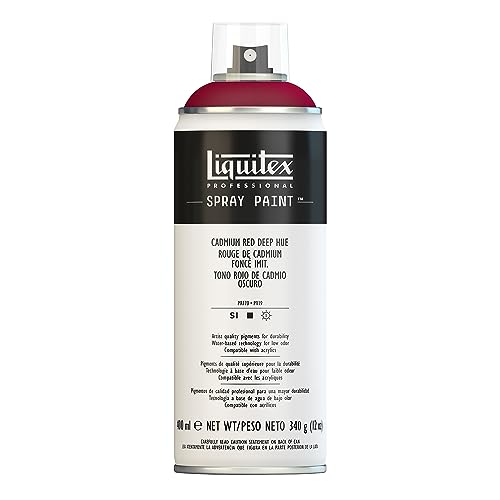 Liquitex Professional Spray Paint - Acrylfarbe, Farbspray auf Wasserbasis, lichtecht, 400 ml - Kadmium - Rot dunkel Imit. von Liquitex