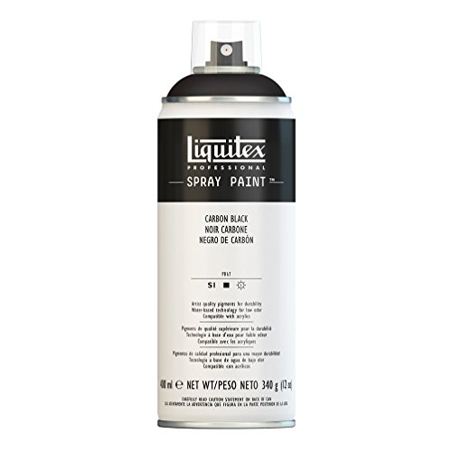 Liquitex 4450337 Professional Acryl Spraydose 400ml – Karbonschwarz – Lichtecht, frostbeständig, mattes Finish, für Innen- & Außenbereich von Liquitex