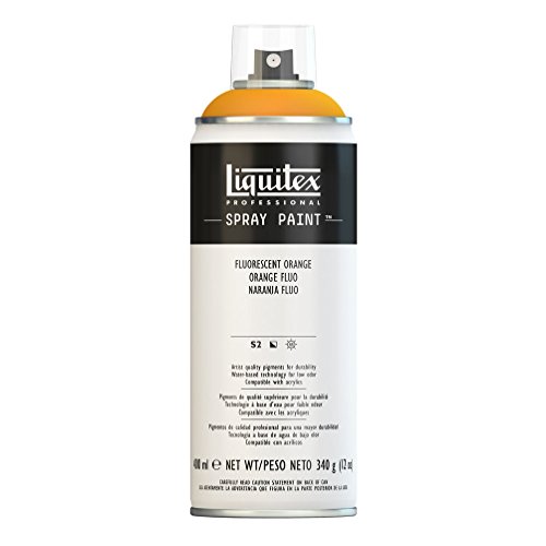 Liquitex Professional Spray Paint - Acrylfarbe, Farbspray auf Wasserbasis, lichtecht, 400 ml - Orange - fluoreszierend, 400ml Acrylspray von Liquitex