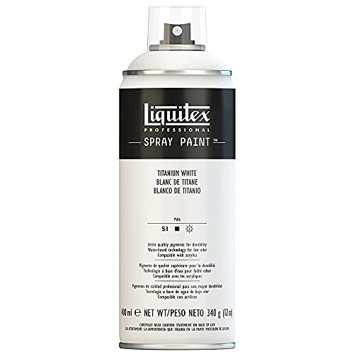 Liquitex Professional Spray Paint - Acrylfarbe, Farbspray auf Wasserbasis, lichtecht, 400 ml - Titanweiss von Liquitex