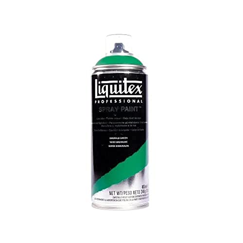 Liquitex Professional Spray Paint - Acrylfarbe, Farbspray auf Wasserbasis, lichtecht, Smaragdgrün, 400ml Acrylspray von Liquitex
