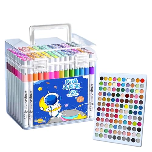 Acryl Marker Set - stifte - 120 Farben Schnelltrocknende Zeichenstifte Für Skizzieren Ausmalen Basteln Scrapbooking Schule Kreative Projekte Für Kinder Erwachsene Und Hobbyisten Acryl Marker Set - stifte - 120 Farben Schnelltrocknende Zeichenstifte Für Skizzieren Ausmalen Basteln Scrapbooking Schule Kreative Projekte Für Kinder Erwachsene Und Hobbyisten von Liqzirtu