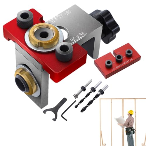 Drill Jig für gerade Löcher, Masken für die Holzbearbeitung - Einstellbarer Bohrlöcher, Hunderte von professionellen Zentrierungen für von Liqzirtu