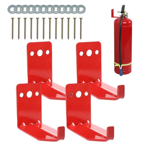 Feuerlöscher-Halterung für Wandmontage, Halterung für Feuerlöscher, 4 x Schwerlasthalterungen, Feuerlöscher-Halterung aus Metall mit Schrauben für Trocken- und Wasser-Feuerlöscher Feuerlöscher-Halterung für Wandmontage, Halterung für Feuerlöscher, 4 x Schwerlasthalterungen, Feuerlöscher-Halterung aus Metall mit Schrauben für Trocken- und Wasser-Feuerlöscher von Liqzirtu