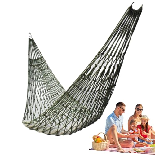 Hängematte aus Netzstoff, Hängematte aus Nylon-Mesh, Hängematte für den Außenbereich, weich, atmungsaktiv, ergonomisch, für Camping und Entspannung Hängematte aus Netzstoff, Hängematte aus Nylon-Mesh, Hängematte für den Außenbereich, weich, atmungsaktiv, ergonomisch, für Camping und Entspannung von Liqzirtu