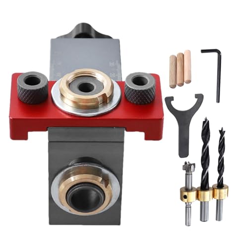 Jig von Doweling Holzbearbeitung Jig-Dowel Kit - Einstellbarer Bohrfinder Set | Hunderte von professionellen Möbel-Zentrierungen für Möbel für von Liqzirtu