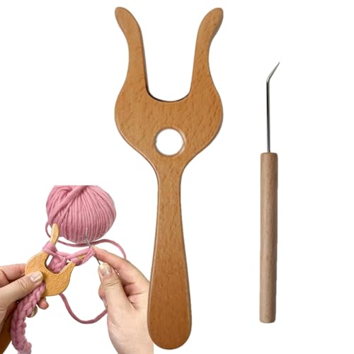 Kordel Knitting Fork - Wooden Knitting Fork | Strickwerkzeuge, Lucet-Gabel, Holztische für Armbänder, Halsketten und Flechtprojekte Kordel Knitting Fork - Wooden Knitting Fork | Strickwerkzeuge, Lucet-Gabel, Holztische für Armbänder, Halsketten und Flechtprojekte von Liqzirtu