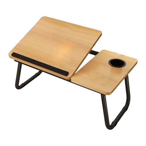 Laptop-Schreibtisch im Bett - Klappbarer Laptoptisch - Verstellbares tragbares Essens-Tablett für Sofa | Laptop Zeichentisch mit Bett von Liqzirtu