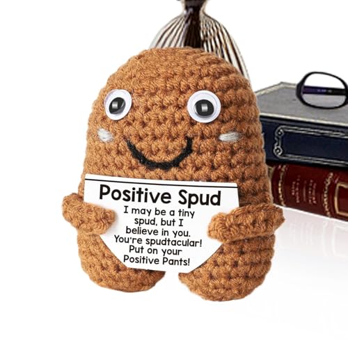 Liqzirtu Emotionale Unterstützung Häkeln, gestrickte Kartoffeln - Positiv für gehäkelte Kartoffeln mit Papier, Heimdekorationen, Strickhandwerk aus Wolle für Kinder Erwachsene, für Liqzirtu Emotionale Unterstützung Häkeln, gestrickte Kartoffeln - Positiv für gehäkelte Kartoffeln mit Papier, Heimdekorationen, Strickhandwerk aus Wolle für Kinder Erwachsene, für von Liqzirtu