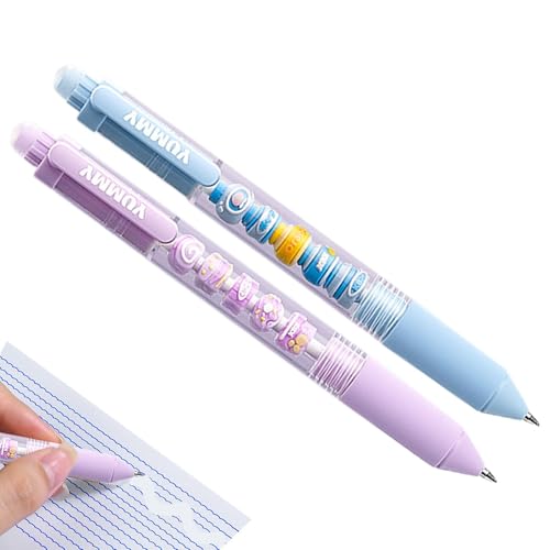 Radierbare Stifte, löschbare Gel-Tintenstifte mit Radiergummi, 0,5 mm Feinpunkt-Schreibwerkzeug, blaue Tinte Schreibstifte für Planer-Journaling, Notiz von Liqzirtu